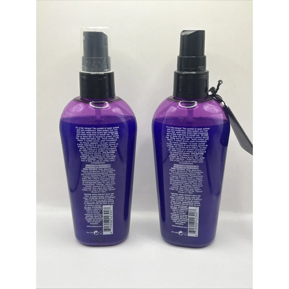 Tigi Bed Head Dumb Blonde Toning Protection Spray 4.23 Oz Lot Of 2